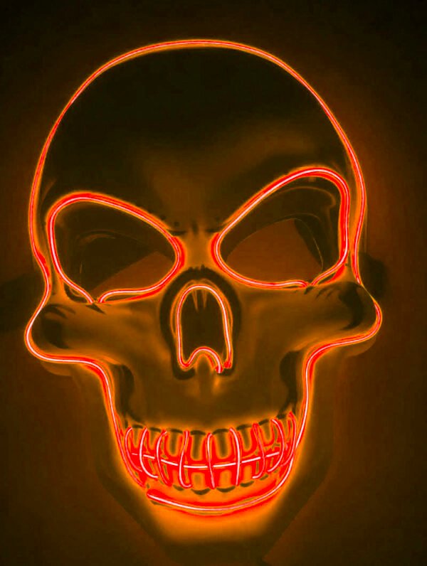 Halloween Skeleton Mask LED Glow Scary Mask - Image 9