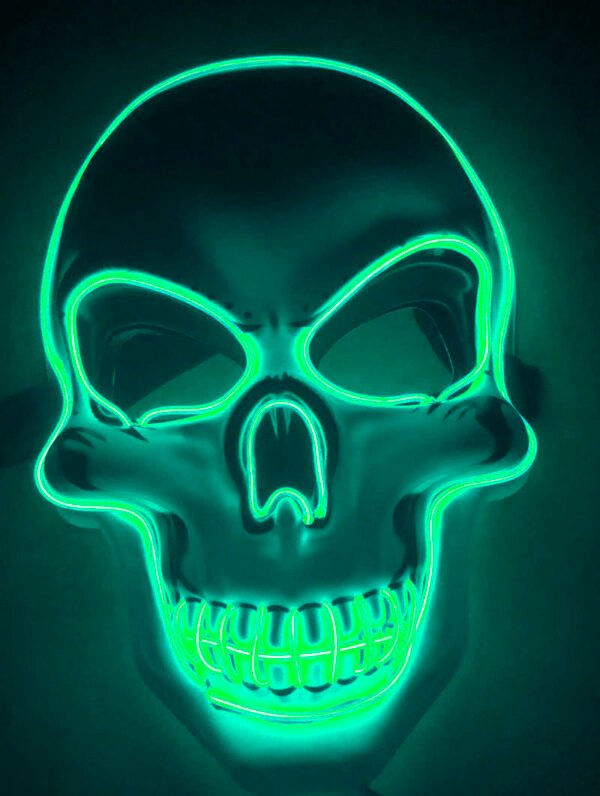 Halloween Skeleton Mask LED Glow Scary Mask - Image 5