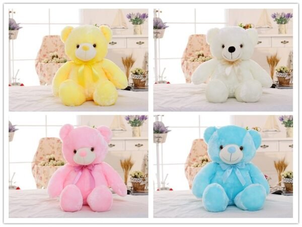 Creative Light Up LED Teddy Bear Stuffed Animals Plush Toy Colorful Glowing Christmas Gift For Kids Pillow - Image 2