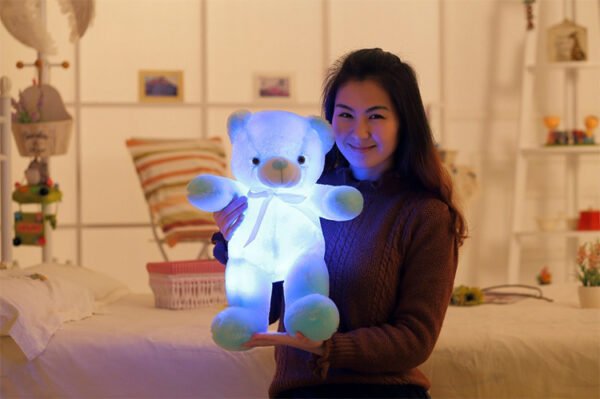 Creative Light Up LED Teddy Bear Stuffed Animals Plush Toy Colorful Glowing Christmas Gift For Kids Pillow - Image 3