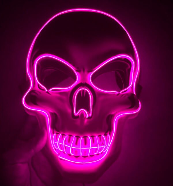 Halloween Skeleton Mask LED Glow Scary Mask - Image 4