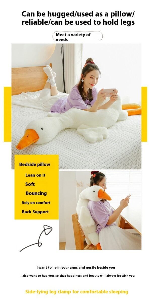 Cute Big White Geese Pillow Plush Toy - Image 8